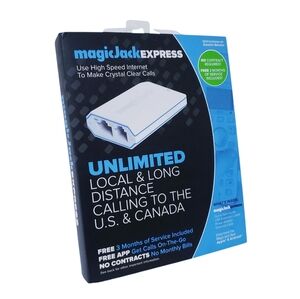 Magic Jack Express Digital Phone Service V13 Unlimited Calls to US & Canada New